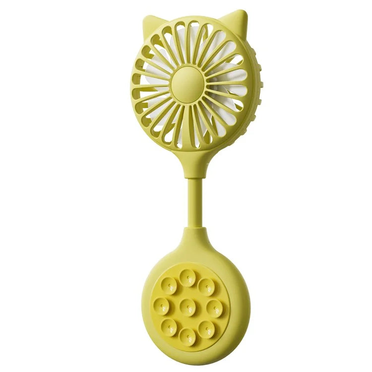 Cat Ear Design Foldable USB Fan Air Circulator Summer Cooler with Suction Cups