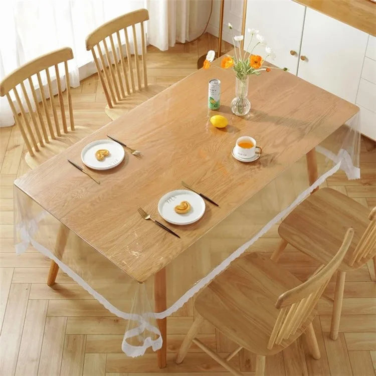 150x190cm Clear PVC Table Mat Watertight Dust-proof Desktop Table Cloth