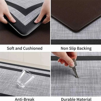 45x75cm PVC Anti-fatigue Anti-slip Floor Mat Kitchen Bathroom Bedroom Floor Mat