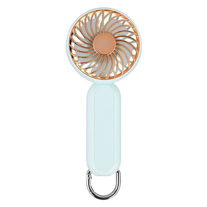 Electroplated Handheld Fan Mini Summer Cooler Hanging Cooling Fan with Carabiner