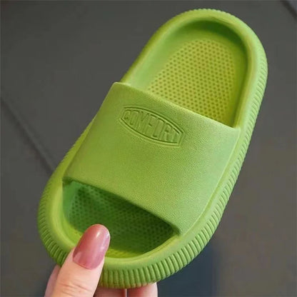 1 Pair Summer Children's Slippers Non-Slip PVC Slippers for Boys and Girls