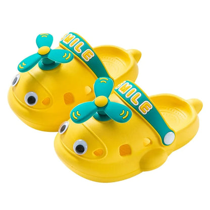 1 Pair Toddler Boys Girls Garden Shoes Cute Airplane Beach Sandals EVA Summer Slippers