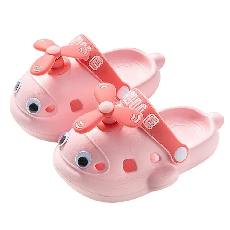 1 Pair Toddler Boys Girls Garden Shoes Cute Airplane Beach Sandals EVA Summer Slippers
