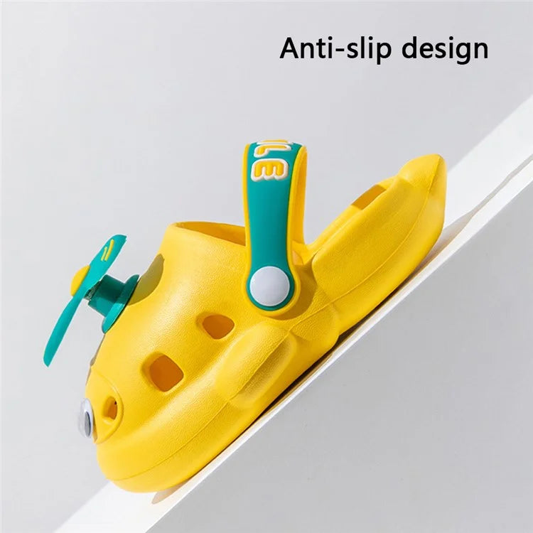 1 Pair Toddler Boys Girls Garden Shoes Cute Airplane Beach Sandals EVA Summer Slippers