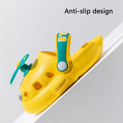 1 Pair Toddler Boys Girls Garden Shoes Cute Airplane Beach Sandals EVA Summer Slippers