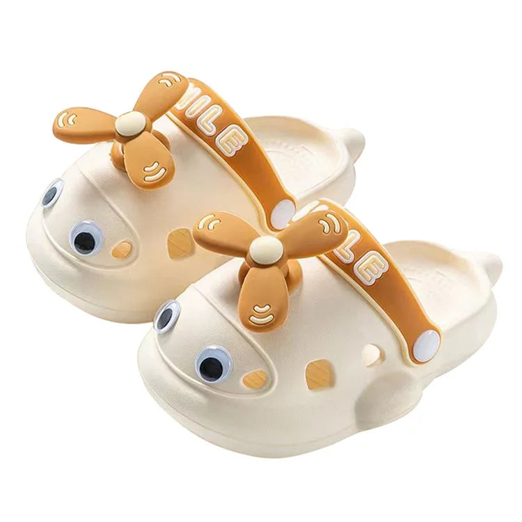 1 Pair Toddler Boys Girls Garden Shoes Cute Airplane Beach Sandals EVA Summer Slippers