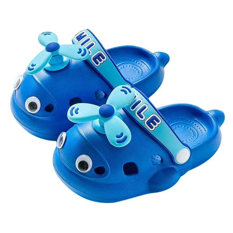 1 Pair Toddler Boys Girls Garden Shoes Cute Airplane Beach Sandals EVA Summer Slippers