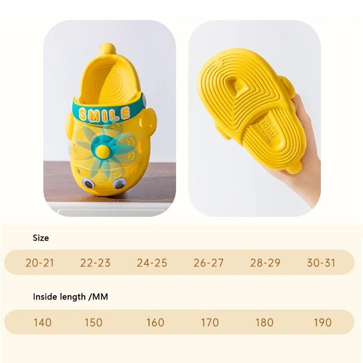 1 Pair Toddler Boys Girls Garden Shoes Cute Airplane Beach Sandals EVA Summer Slippers