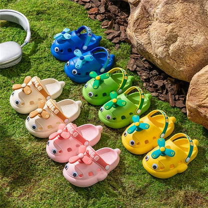 1 Pair Toddler Boys Girls Garden Shoes Cute Airplane Beach Sandals EVA Summer Slippers