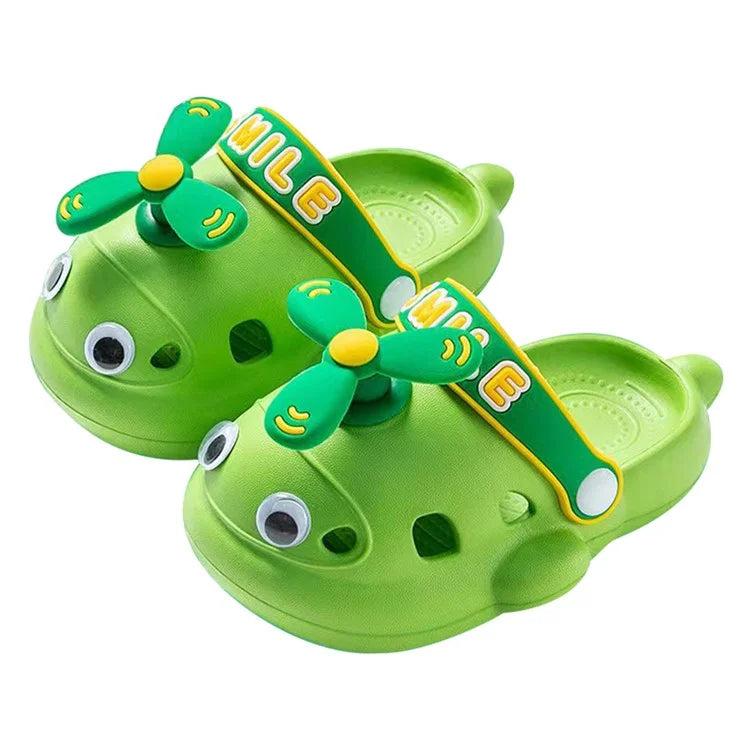 1 Pair Toddler Boys Girls Garden Shoes Cute Airplane Beach Sandals EVA Summer Slippers