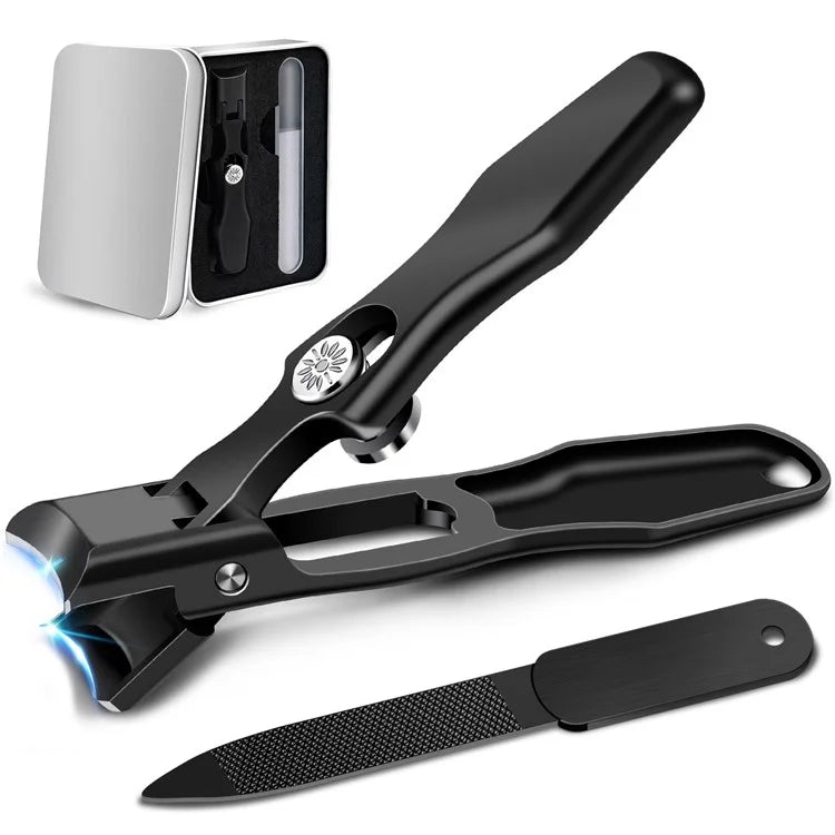 Stainless Steel Men Nail Cutter Nail Cutting Trimmer with Nail File and Storage Box