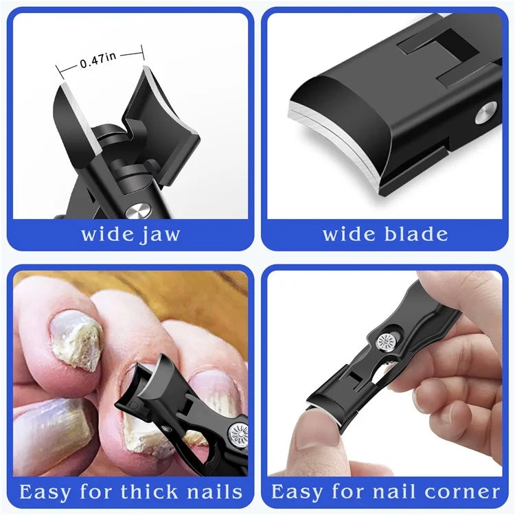 Stainless Steel Men Nail Cutter Nail Cutting Trimmer with Nail File and Storage Box