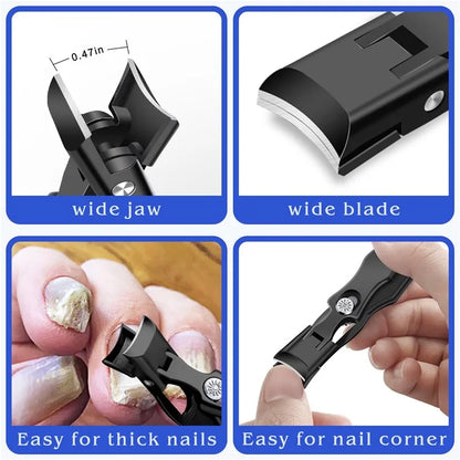 Stainless Steel Men Nail Cutter Nail Cutting Trimmer with Nail File and Storage Box