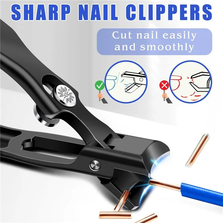Stainless Steel Men Nail Cutter Nail Cutting Trimmer with Nail File and Storage Box