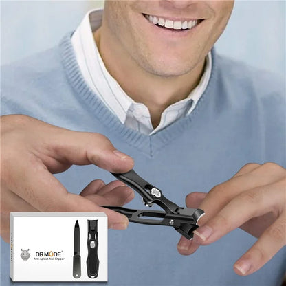 Stainless Steel Men Nail Cutter Nail Cutting Trimmer with Nail File and Storage Box