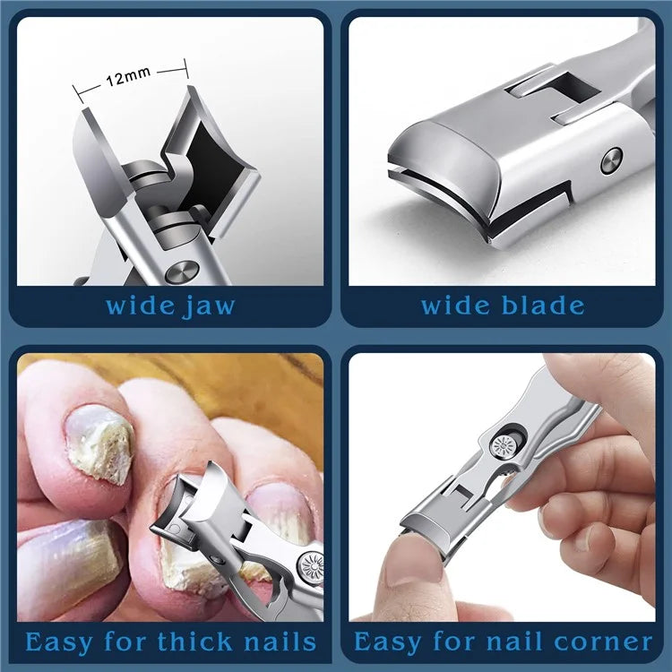Stainless Steel Men Nail Cutter Nail Cutting Trimmer with Nail File and Storage Box