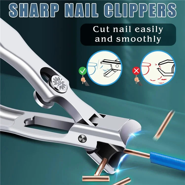 Stainless Steel Men Nail Cutter Nail Cutting Trimmer with Nail File and Storage Box