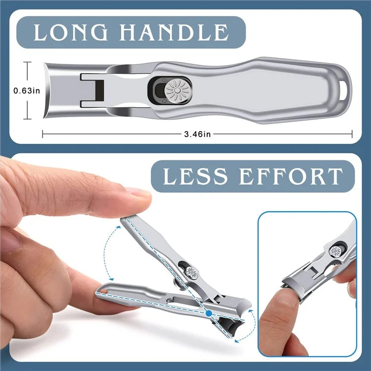 Stainless Steel Men Nail Cutter Nail Cutting Trimmer with Nail File and Storage Box