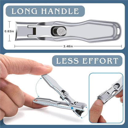 Stainless Steel Men Nail Cutter Nail Cutting Trimmer with Nail File and Storage Box