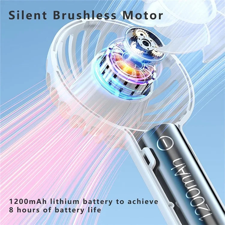 WIWU Wi-FS08 Mini Handheld Fan 3 Speeds Adjustable Summer Desktop Fan