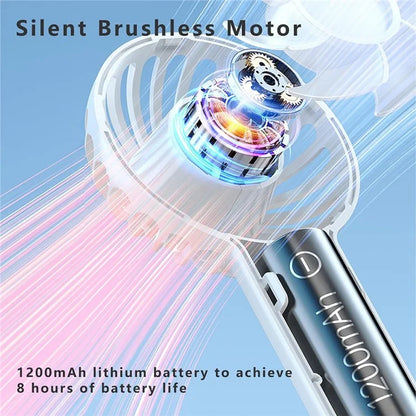 WIWU Wi-FS08 Mini Handheld Fan 3 Speeds Adjustable Summer Desktop Fan