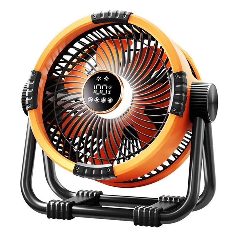 M65 Outdoor Camping Fan Angle Adjustable Hangable Summer Cooling Fan with Night Light