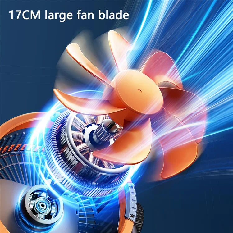 M65 Outdoor Camping Fan Angle Adjustable Hangable Summer Cooling Fan with Night Light