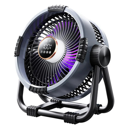 M65 Outdoor Camping Fan Angle Adjustable Hangable Summer Cooling Fan with Night Light