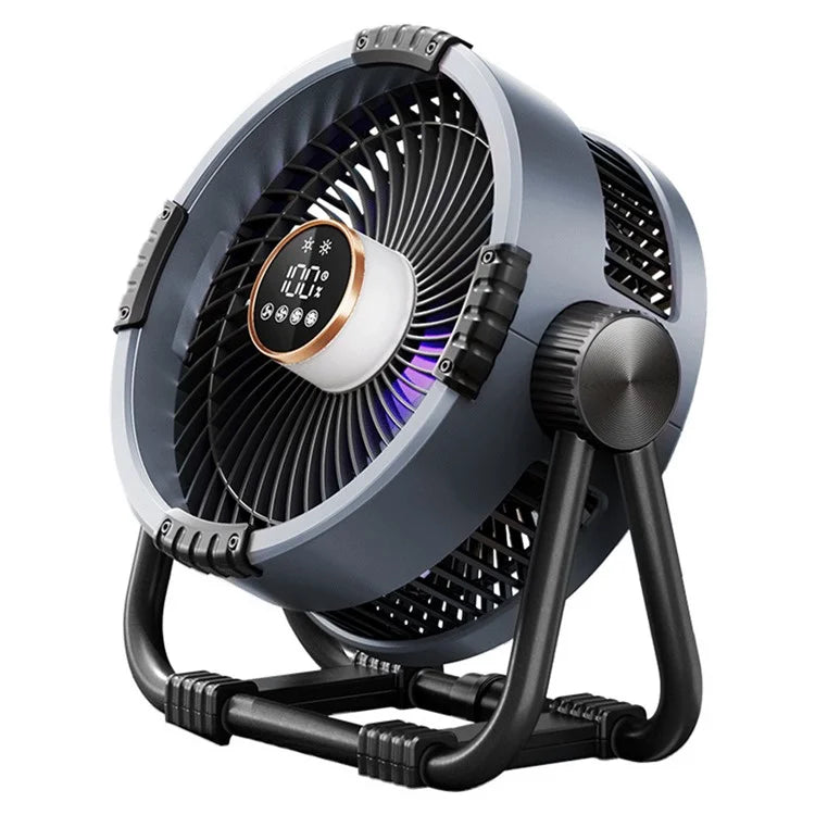 M65 Outdoor Camping Fan Angle Adjustable Hangable Summer Cooling Fan with Night Light