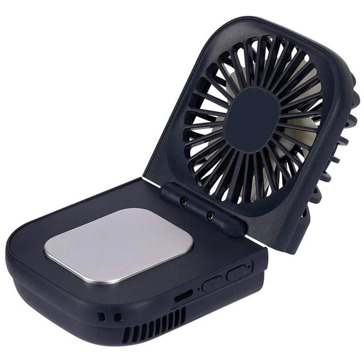 E6 Mini Handheld Neck Hanging Fan Cold Compress Function Foldable Summer Cooling Fan