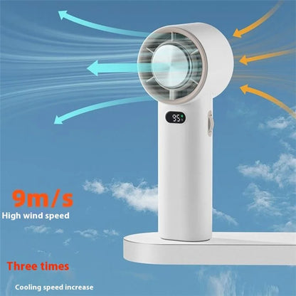 K39 Digital Display Stepless Speed Adjustable Semiconductor Cold Compress Summer Handheld Fan