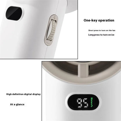 K39 Digital Display Stepless Speed Adjustable Semiconductor Cold Compress Summer Handheld Fan