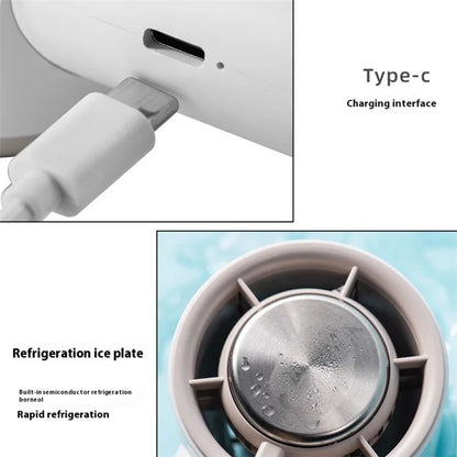 K39 Digital Display Stepless Speed Adjustable Semiconductor Cold Compress Summer Handheld Fan