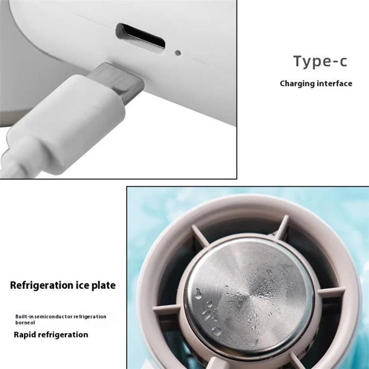 K39 Digital Display Stepless Speed Adjustable Semiconductor Cold Compress Summer Handheld Fan