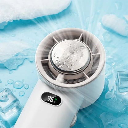 K39 Digital Display Stepless Speed Adjustable Semiconductor Cold Compress Summer Handheld Fan
