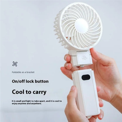 RD10 Handheld Foldable Fan Summer Cooler with Power Bank Function