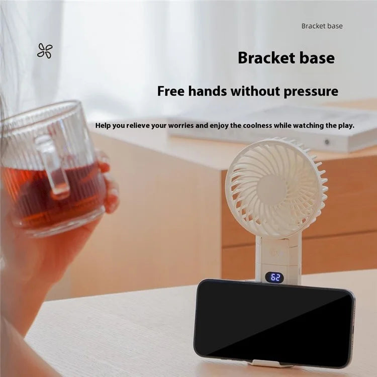 RD10 Handheld Foldable Fan Summer Cooler with Power Bank Function