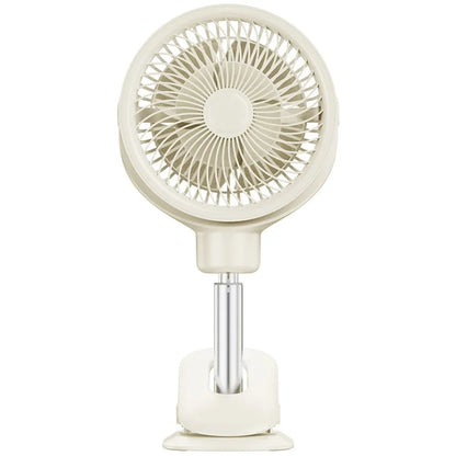 RD12 Clip On Desk Fan Rechargeable Telescopic Floor Fan Rotation Design Summer Cooler