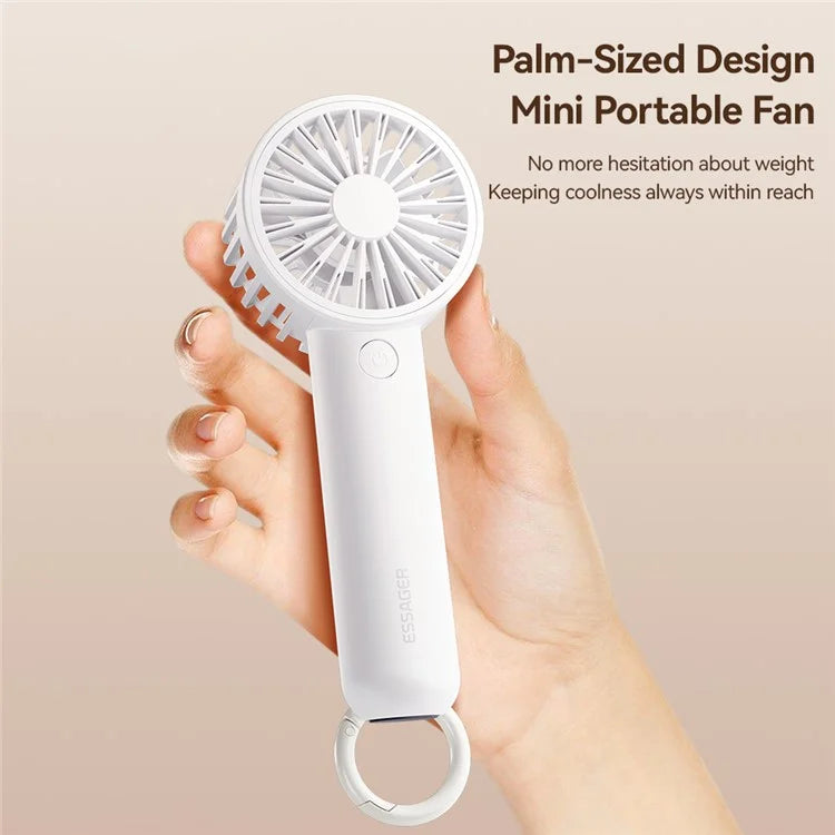 ESSAGER Handheld Desktop Dual Use Fan 3 Speeds Adjustable Portable Cooling Fan
