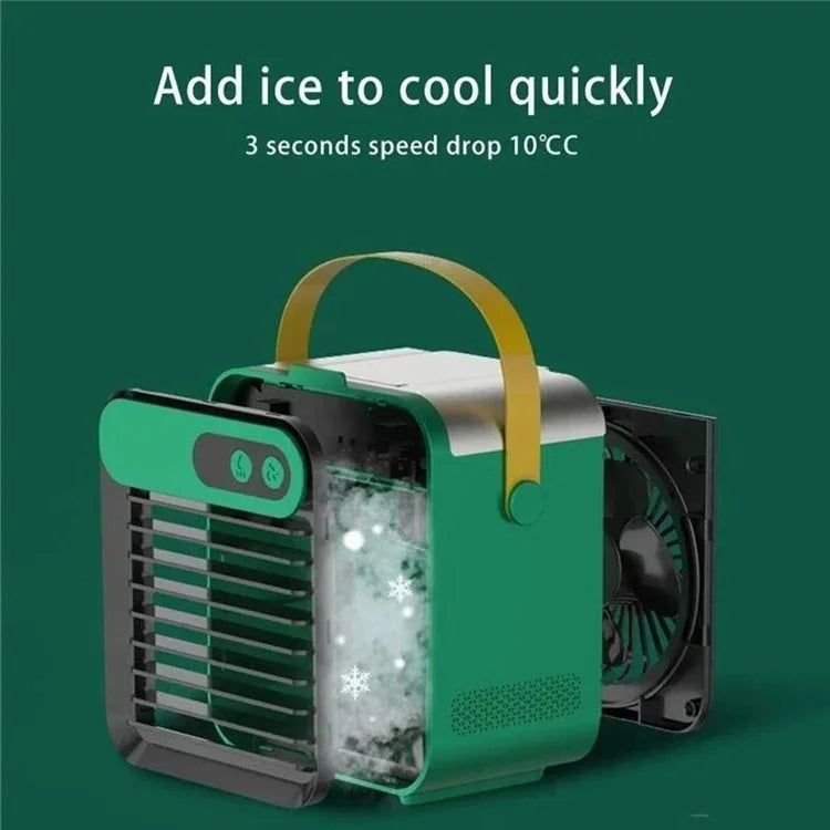 F80 Mini Desktop Air Conditioning Cooling Fan Summer USB Rechargeable Mist Diffuser Air Cooler