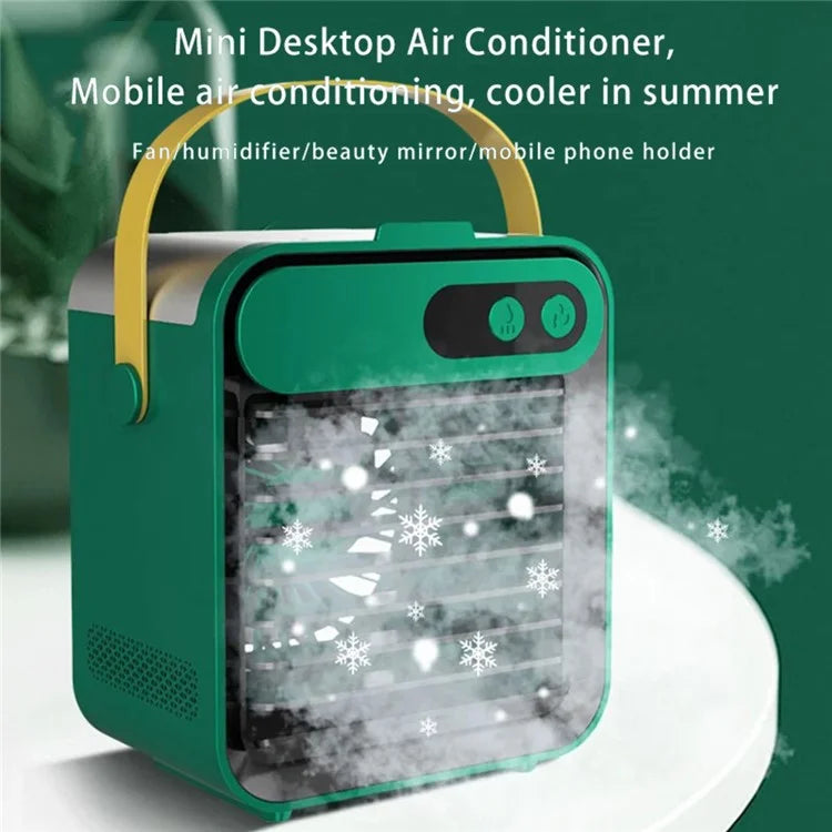 F80 Mini Desktop Air Conditioning Cooling Fan Summer USB Rechargeable Mist Diffuser Air Cooler