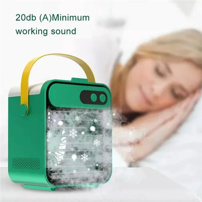 F80 Mini Desktop Air Conditioning Cooling Fan Summer USB Rechargeable Mist Diffuser Air Cooler