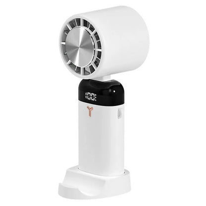 S3213 Folding Digital Display Mini Fan Quiet Portable Neck-Mounted Cooling Fan