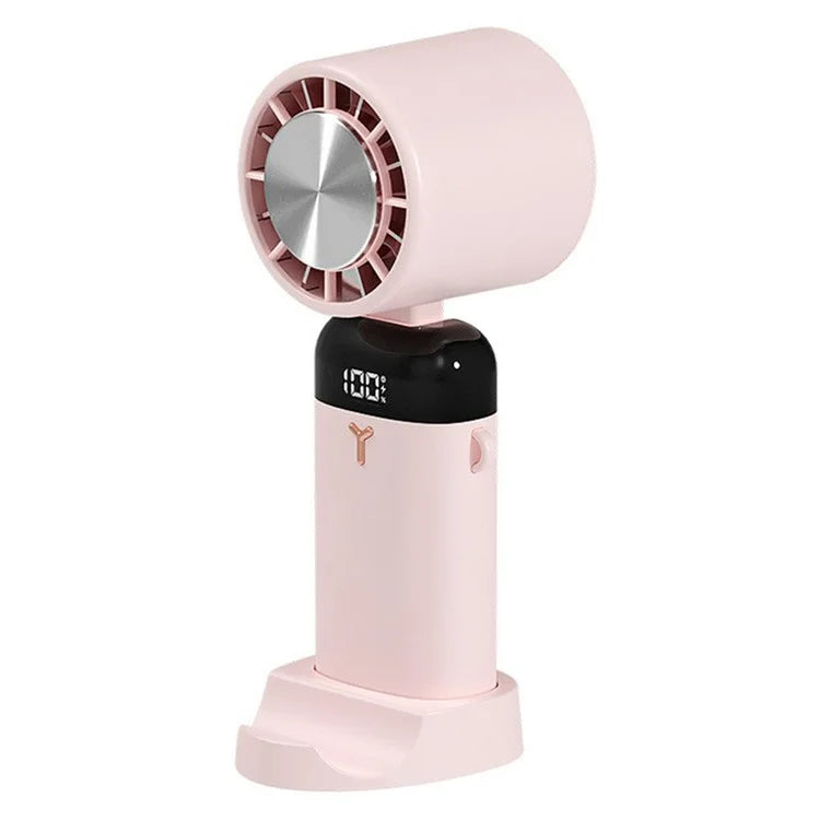 S3213 Folding Digital Display Mini Fan Quiet Portable Neck-Mounted Cooling Fan