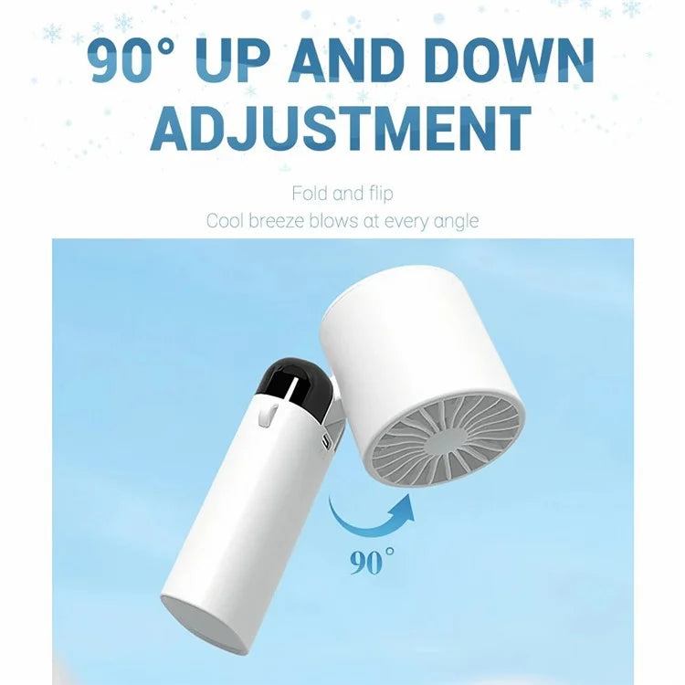 S3213 Folding Digital Display Mini Fan Quiet Portable Neck-Mounted Cooling Fan
