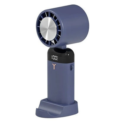 S3213 Folding Digital Display Mini Fan Quiet Portable Neck-Mounted Cooling Fan