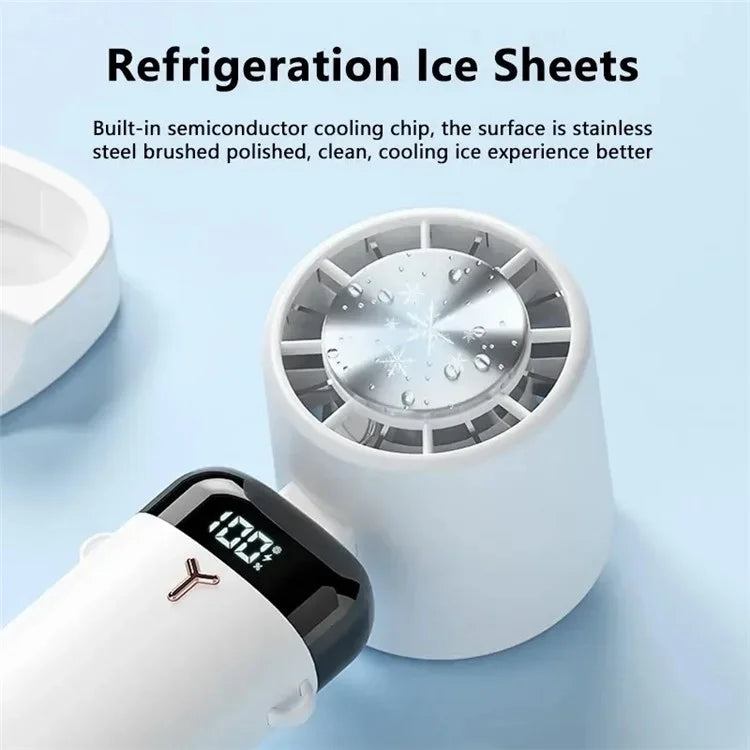 S3213 Folding Digital Display Mini Fan Quiet Portable Neck-Mounted Cooling Fan