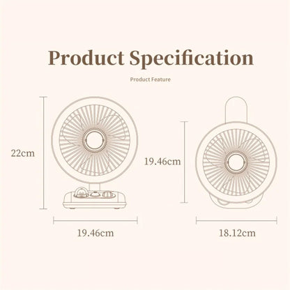 ICARER FAMILY Night Light Cartoon Animal Desktop Shaking Head Fan (USB Plug Type)