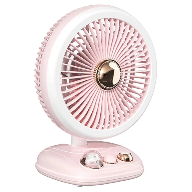 ICARER FAMILY Night Light Cartoon Animal Desktop Shaking Head Fan (USB Plug Type)