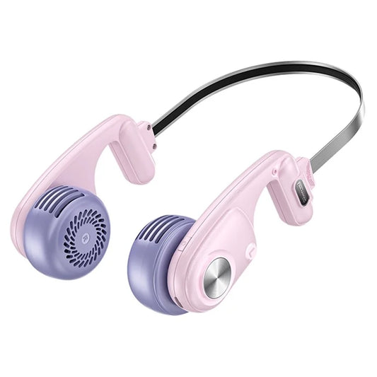 MF086 5 Speeds Adjustable Silent Summer Cooling Metal Neckband Hanging Fan